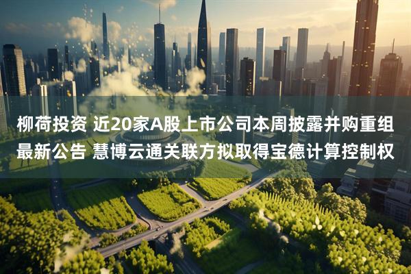 柳荷投资 近20家A股上市公司本周披露并购重组最新公告 慧博云通关联方拟取得宝德计算控制权