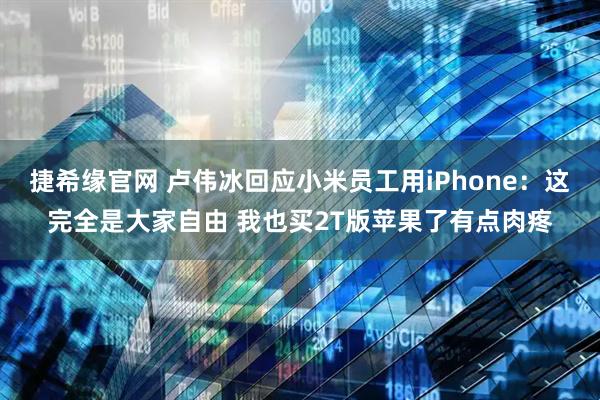 捷希缘官网 卢伟冰回应小米员工用iPhone：这完全是大家自由 我也买2T版苹果了有点肉疼